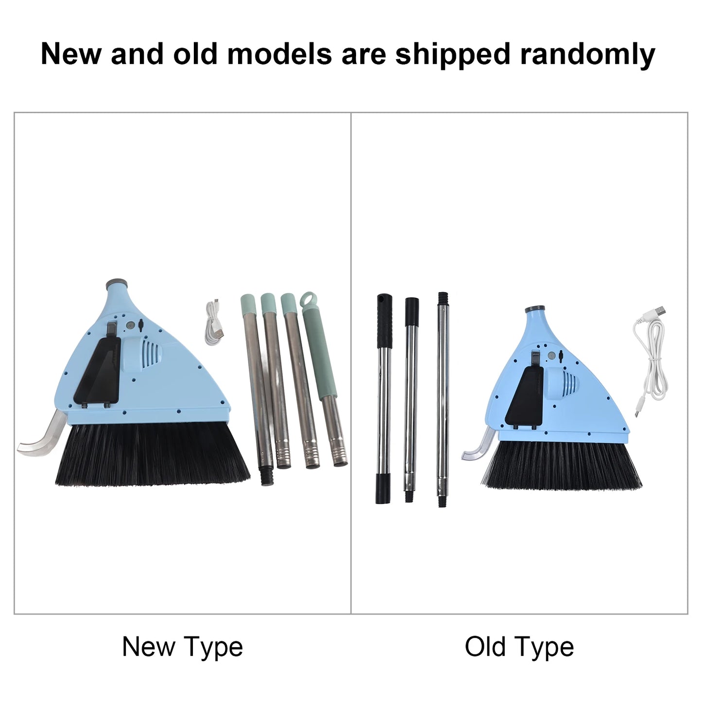 Cordless Electric Broom & Vacuum 2-in-1 - USB